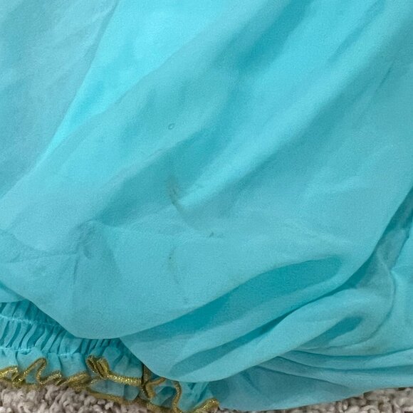 Disney Castle Collection Girls Aladdin Costume Pants Size 13 Turquoise & Gold - Picture 5 of 7